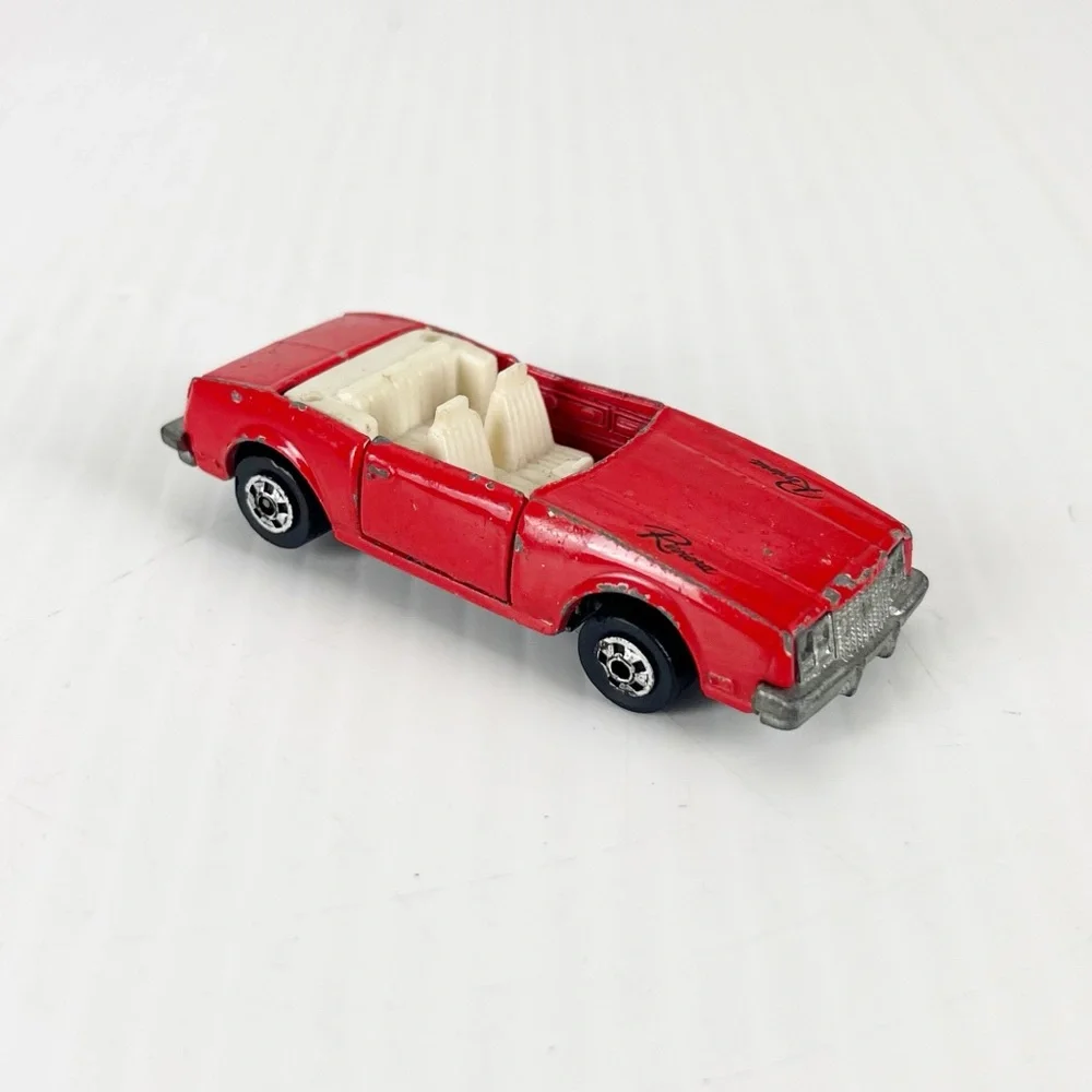 Vintage 1984 Road Champs Red Convertible Buick Riviera Toy Car
